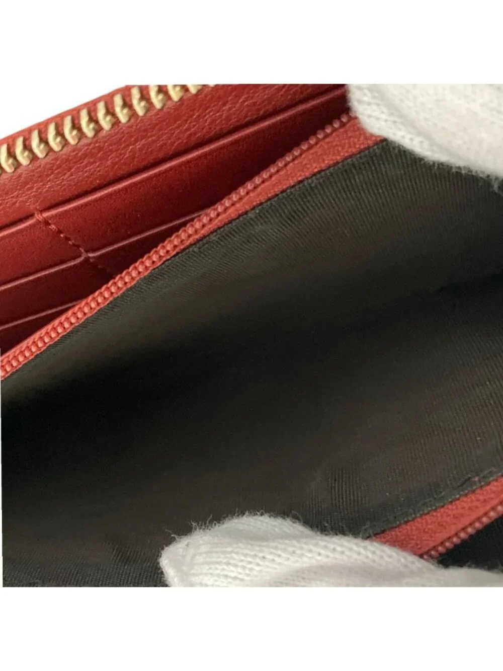 Gucci Micro Guccissima Patent Zip Around Wallet